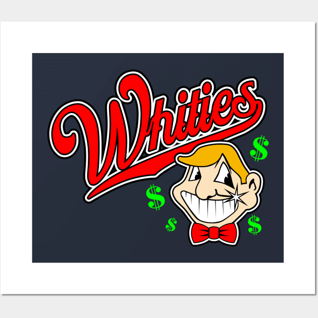 Caucasians Baseball Whities Wall Art by Fuzzy Bear